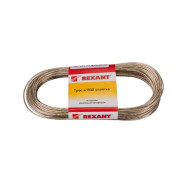 Трос стальной в ПВХ оплетке d=2.0 mm, прозрачный (моток 20 м)  ...REXANT 09-5120