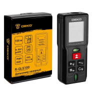 Дальномер лазерный,100 м; точность 2 мм; питание AAA, 2x1,5 В,  DEKO R-GLS100...Deko 083-3602