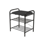 Банкетка для обуви, 500х330х440 mm, черный матовый  NIKA Б1-1/Ч