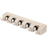 Вешалка для уборочного инвентаря и садового инструмента, 5 ячеек, 6 крюков  ...FLO 89950