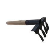 Грабли металлические витые 4 зуба с деревянным черенком 370mm  ...Рубин-7 ГВ4