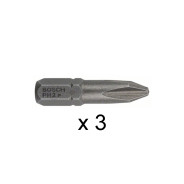 Насадка с шестигранным хвостовиком PH2 25mm 3шт.  BOSCH 2607001511