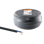Кабель ВВГ-П нг(А)-LS 2х1.5 ок (N)-0.66 ГОСТ (100м)  (черный)  TDM SQ0117-0073