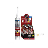Клей монтажный "Клей вместо гвоздей 99", 280мл, бежевый, экстра сильный,  ...POINT 03-1-0-099