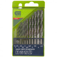 Набор сверл по металлу, 1.5 - 6.5 мм, 13 шт., Р6М5, пластиковый кейс  ...Сибртех 72346