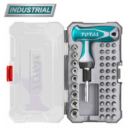Отвертка Т-образная реверсивная с набором бит   (47 предметов)...TOTAL TACSD30476