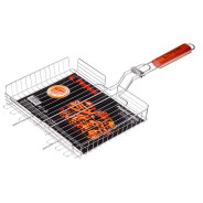 Решетка-гриль, 320x250 mm, нержавеющая сталь, деревянная ручка  ...PERFECTO LINEA 47-101010