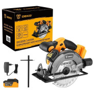 Пила циркулярная аккумуляторная ,20В, 1АКБ 4,0 А/ч, диск 165 мм, щеточный, глубина пропила под углом...Deko 084-1039