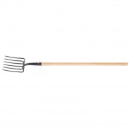 Вилы 6-х рогие, копальные, 195х220х1320 мм, кованые, деревянный черенок ... 63805