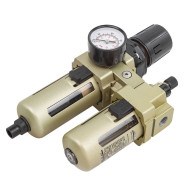 Блок подготовки воздуха (фильтр-регулятор + лубрикатор) 1/4" с автоматическим сливом  ...Forsage F-AC3010-02D