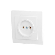 Розетка 1-ая скрытая, без заземления, белая, Стандарт, RS 16-131 Б,  ...ЮПИТЕР JP7420-02
