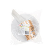 Набор посуды биоразлагаемой "6 персон", серия  PERFECTO LINEA 47-170006