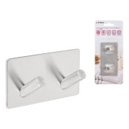 Планка самоклеящаяся 2 крючка SWAN, нержавеющая сталь, блистер  ...PERFECTO LINEA 35-008001