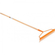Грабли металлические 16 зубые с деревянным черенком 130см  ...FLO 35759