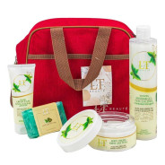 Набор Алоэ и Зеленый чай(термосумка LT-СB5.гель для душа.крем для тела.крем бальзам для рук.мыло мят...La & Te beaute LT-25Bag