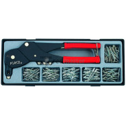 Заклепочник ручной с набором заклепок 181 пр. в лотке  Force T51811