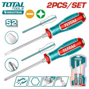 Набор отверток ударных SL6.5, PH2   (2 шт)TOTAL TGTST0206