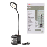 Светильник светодиодный настольный 1200mah (черный)  FORCEKRAFT FK-DE3069-1