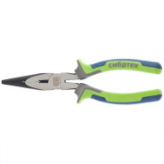 Длинногубцы прямые,200 mm, фосфатирование, трехкомпонентные рукоятки  ...Сибртех 17161