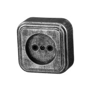 Розетка одноместная открытой установки без заземления, серебро, Стандарт  ...ЮПИТЕР JP7431-04