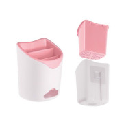 Подставка для столовых приборов, бело-розовая  PERFECTO LINEA 34-118161