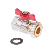 Кран шаровый с накидной гайкой 3/4" вн.-вн. PN40,  AV Engineering AVE096002