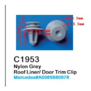 Клипса для крепления внутренней обшивки а/м Мазда/ Мерседес/ Митсубиси пластиковая (100шт/уп.)  клип...Forsage C1953(Mazda/Mersedes/Mitsubishi)