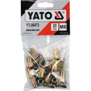 Заклепки резьбовые стальные М6, 20шт  YATO YT-36473