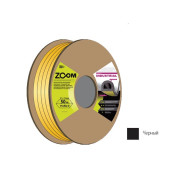 Уплотнитель гаражный "D" 21ммх17мм черный 50м, INDUSTIAL,  ZOOM 02-2-4-200