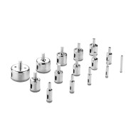 Набор алмазных коронок по стеклу и керамике DEKO DHS01 (15шт.)...Deko 065-0541