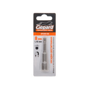 Насадка шестигранная магнитная 10х65mm (Hex Shank Hexagon бита с торцевой головкой сталь S2 магнитна...GEPARD GP3203-65