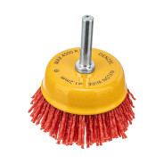 Щетка для дрели, 65 мм, Чашка, со шпилькой, нейлоновая щетина  ...DENZEL 74435