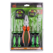 Набор инструментов 7пр.(отвертки:PH0х75мм,PH1x100мм, SL4.5х75мм, SL4.5х100мм, изолента, рулетка, пло...ISMA ISMA-777