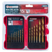 Сверла по металлу, набор 15пр. 1.5-10мм  FORCEKRAFT FK-924U15