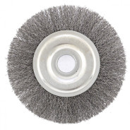 Щетка для УШМ, 150 mm, посадка 22.2 mm, Плоская, витая проволока 0.3 mm  ...Сибртех 746647