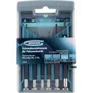 Набор отверток для точной механики, CrMo, метал. обрезин. рукоятки, 6шт., бокс - трансформер  ...Gross 13346