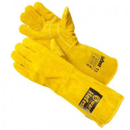 Краги из спилка желтого цвета с усилением, длина 40 см (р.11 (XXL))  Hefest   ...GWARD XY400