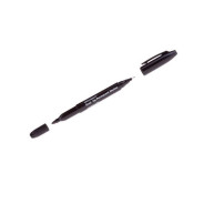 Маркер перманентный двухсторонний черный, пулевидный, 0,8/2,2мм (толщ. линии 0,8/2,2 мм. Цвет черный...OFFICESPACE DPM_1574BL