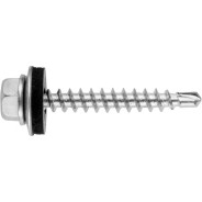 Саморез кровельный 4.8х35 мм цинк, шайба с прокл., PT1, RAL 9005 (4500 шт в коробе) (по дереву, цвет...STARFIX SM-35402-4500