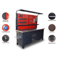 Верстак металический (H2050xW2000xD730 мм.)  Rock FORCE RF-01Y0201