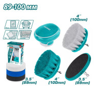 Набор насадок для чистки на дрель   (7шт)TOTAL TACB0701