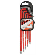 Ключи TORX с отверстием T10-T50 удл. S2 (набор 9пр.)  YATO YT-0563