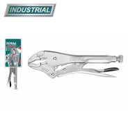 Зажим с фиксатором 250 мм  изогнутые губки TOTAL THT191001