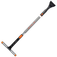 Щетка-сметка для снега со скребком и водосгоном, телескопическая, поворотная голова  ...Stels 55299