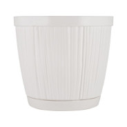 Горшок для цветов с прикорневым поливом, 1.8 л., Barcelona, белый  ...INGREEN IG623010006