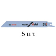 Пилка сабельная по металлу, S922AF, 5 шт.,  BOSCH 2608656013