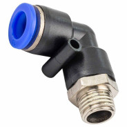 Фитинг угловой для пластиковых трубок 10мм с наружной резьбой 1/4"  ...Forsage F-SPL10-02