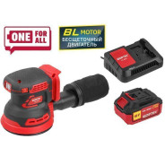 Аккумуляторная эксцентриковая шлифмашина, 18 В, 1АКБ 4.0 А*ч,  125 мм  + З/У, БЕСЩЕТОЧНЫЙ ДВИГАТЕЛЬ,...WORTEX 1334403