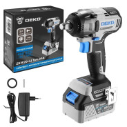 Гайковерт аккумуляторный, 1/2", 2450 об.мин, 20В, 1АКБ 4,0 А/ч,  DEKO ZKIS20-Li...Deko 084-1046