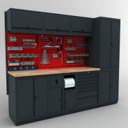 Верстак металический (H2020xW2480xD530 mm)  Rock FORCE RF-01Y0204